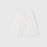 Poet Pleat Shorts Off White