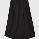 Poet Pleat Skirt Jet Black