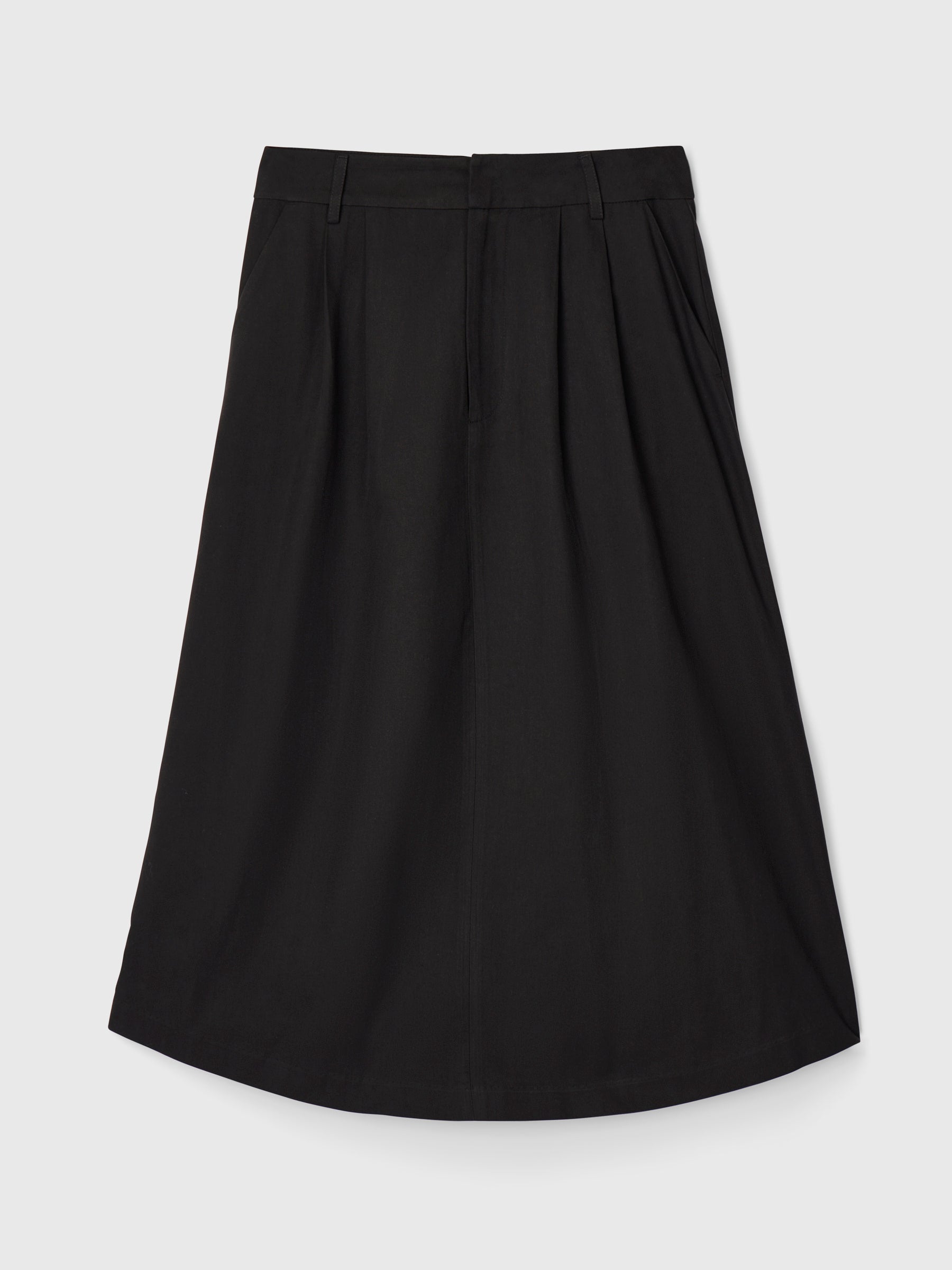 Poet Pleat Skirt Jet Black