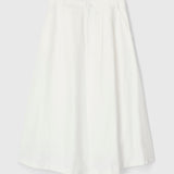 Poet Pleat Skirt Off White