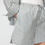 Coastal Shirt Olive and White Stripe