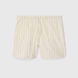 Poplin A-Line Shorts Yellow and Tan Pinstripe