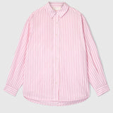 Poplin Workwear Shirt Pink and Red Pinstripe