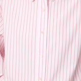 Poplin Workwear Shirt Pink and Red Pinstripe