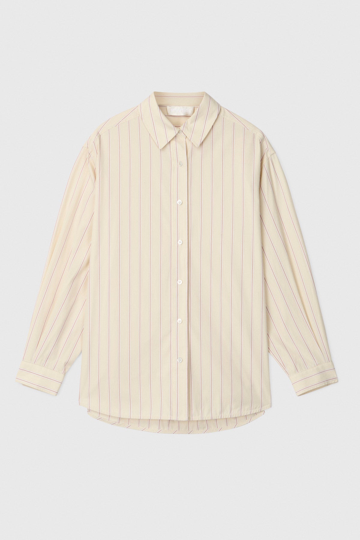 Poplin Workwear Shirt Yellow and Tan Pinstripe
