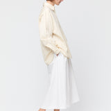 Poplin Workwear Shirt Yellow and Tan Pinstripe