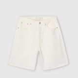 Relaxed Denim Shorts Optic White