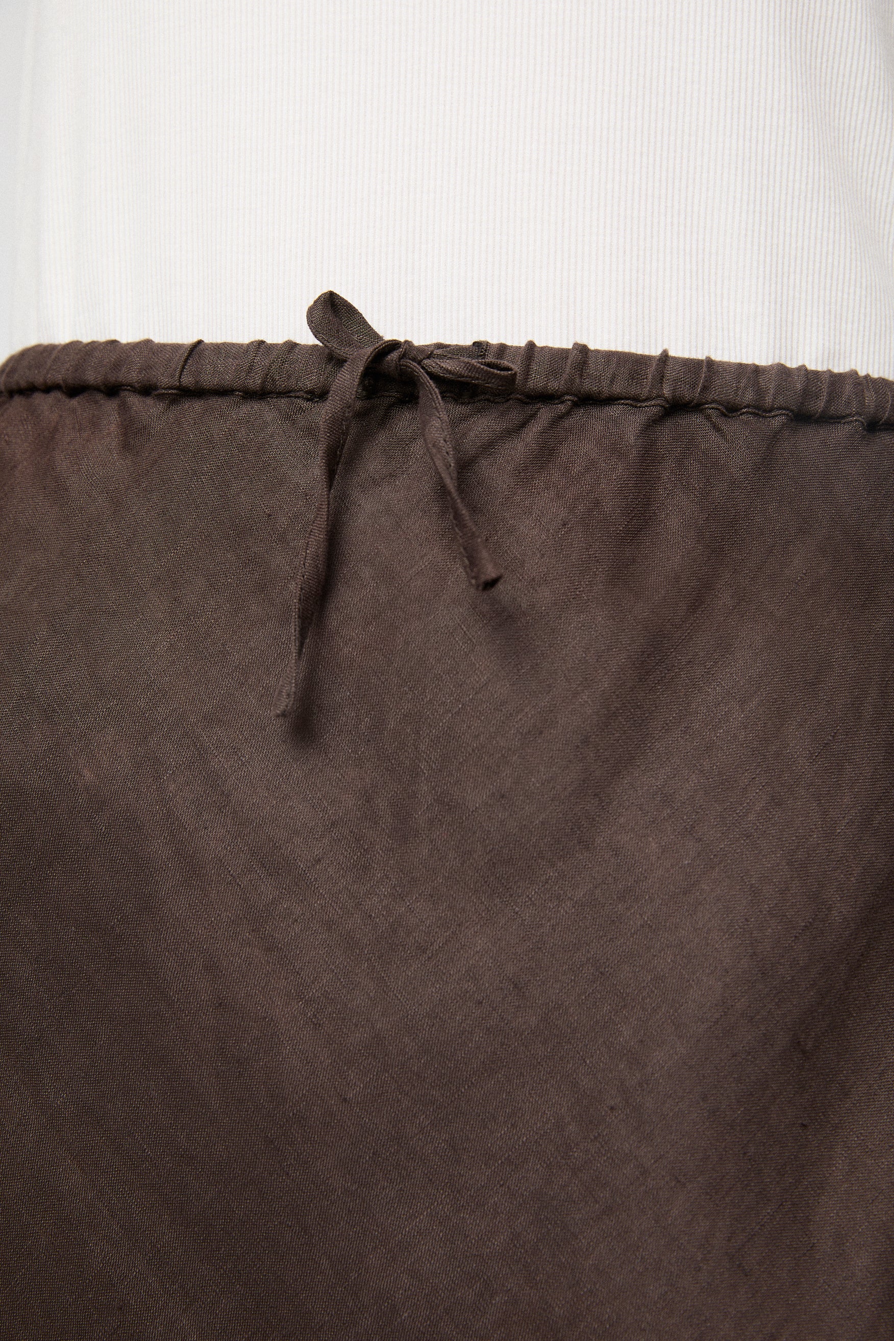 Linen Siena Skirt Chocolate Brown