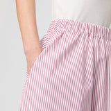 Striped Isabella Skirt White Red Pinstripe