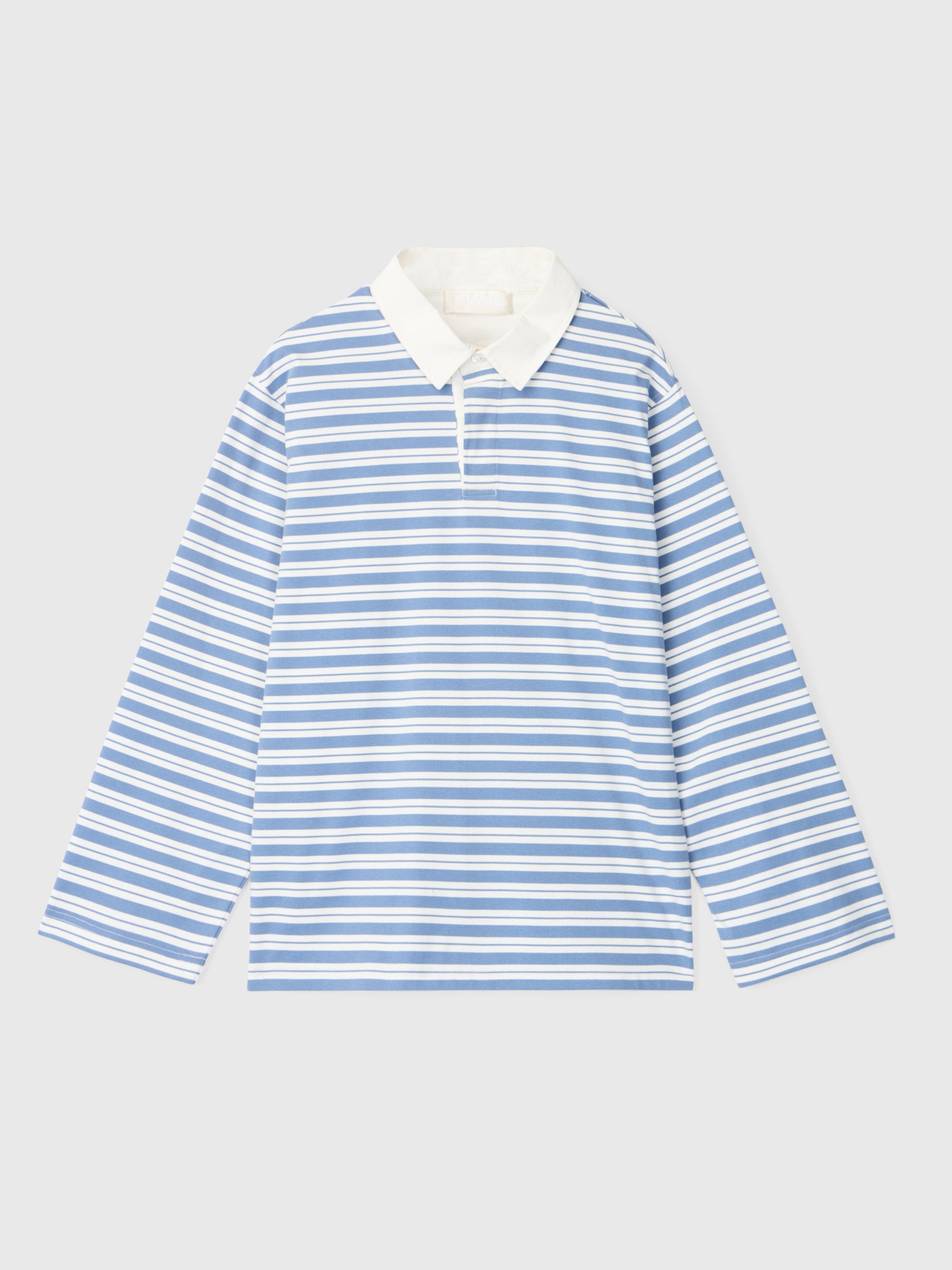 Rugby Top Powder Blue and Cream Stripe