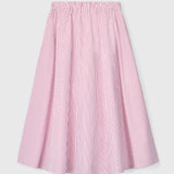 Striped Isabella Skirt White Red Pinstripe