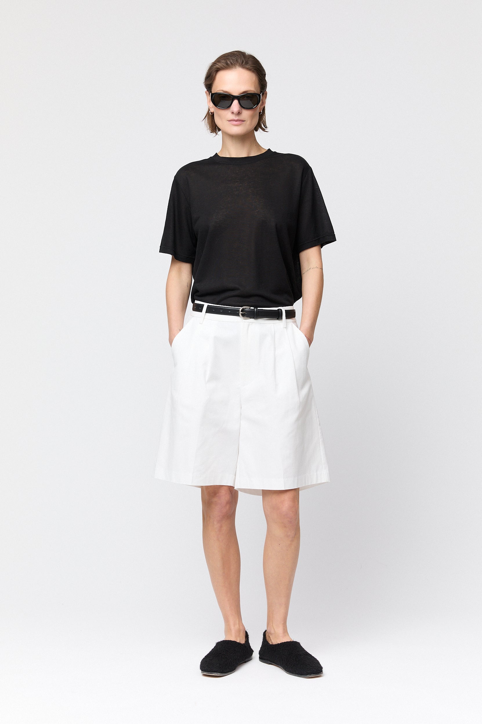 Tencel Linen Weekend Tee Jet Black