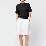 Poet Pleat Shorts Off White