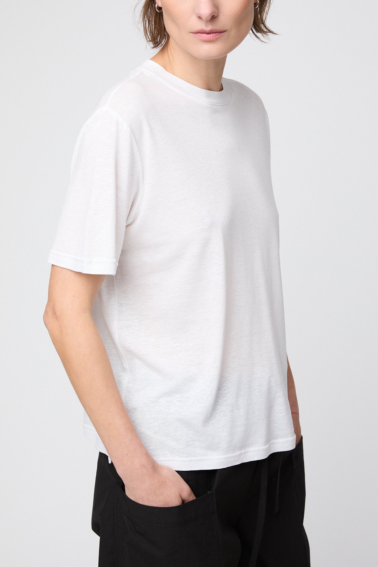 Tencel Linen Weekend Tee Off White