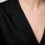 Viscose Twill Pajama Shirt Jet Black