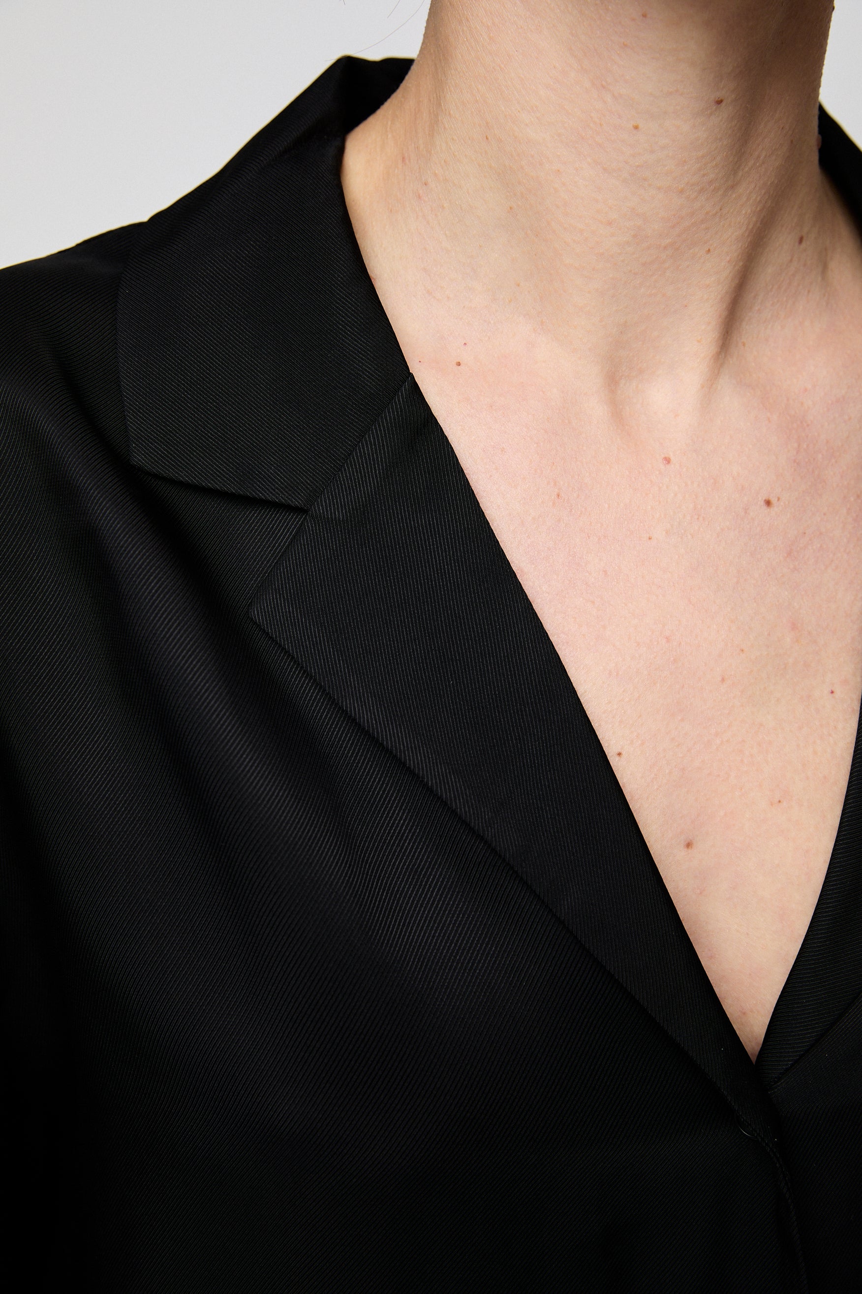 Viscose Twill Pajama Shirt Jet Black