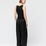Viscose Twill Siena Trousers Jet Black