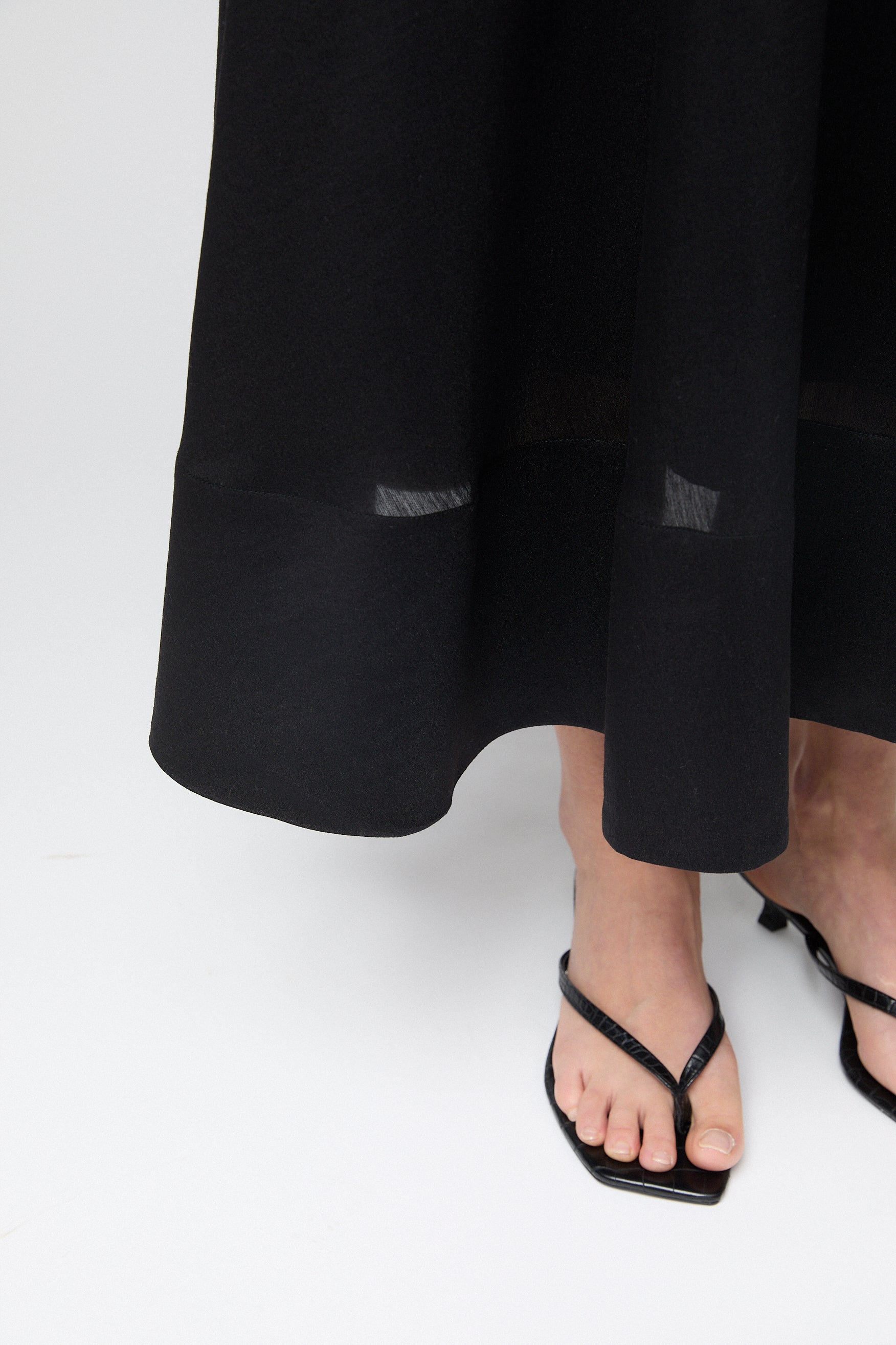 Vivienne Organza Skirt Jet Black