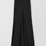 Bias Cut Maxi Skirt Jet Black