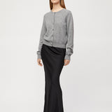 Classic Cashmere Cardigan Grey Melange