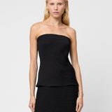 Amara Strapless Top Jet Black