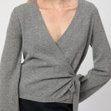 Ballet Wrap Cardigan Mid Grey