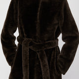 Bergamo Shearling Coat Chocolate