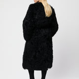 Bergamo Shearling Coat Jet Black