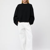 Crewneck Lounge Sweater Jet Black