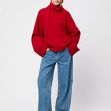 Issa Turtleneck Sweater Crimson