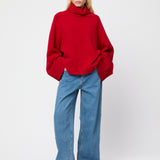 Issa Turtleneck Sweater Crimson