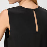 La Muse Silk Camisole Jet Black