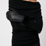 Oslo Shearling Mittens Chocolate