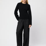 Sabine Wool Long Sleeve Jet Black