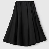 Vivienne Taffeta Midi Skirt Jet Black