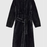 Bergamo Shearling Coat Jet Black