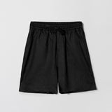 Linen Fisherman Shorts Jet Black