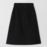 Linen Côte d'Azur Skirt Jet Black