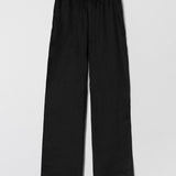 Linen Fisherman Trousers Jet Black