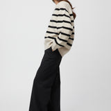 Nautical V-Neck Sweater Jet Black
