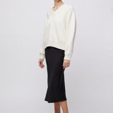 Bayside V-Neck Sweater Cream