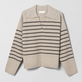 Storm Knit Grey Barley Stripe
