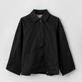 Cropped Trench Coat Jet Black
