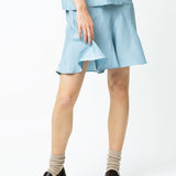 Luna Acetate Skirt Dusty Blue