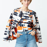 You Got Quilt Jacket Burnt Orange Tie Dye Print