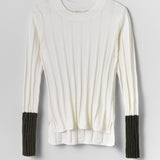 Ever Ours Ribbed Knit Top Papyrus Block