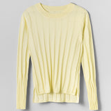 Ever Ours Ribbed Knit Top Yellow Pear
