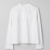 Signed Cotton Blouse Bright White
