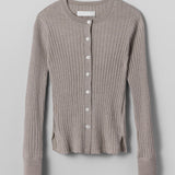 Yugen Round Neck Cardigan Oatmeal