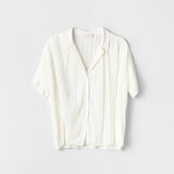 Hong Kong Garden Pleat Jet Stream White